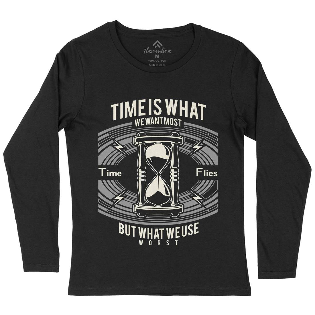 Time Womens Long Sleeve T-Shirt Quotes A178