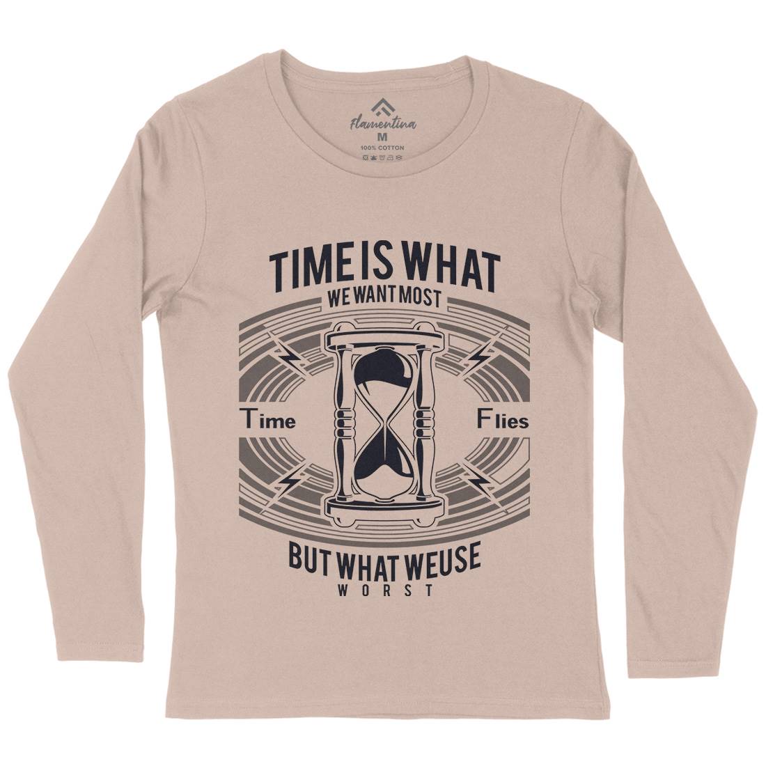 Time Womens Long Sleeve T-Shirt Quotes A178