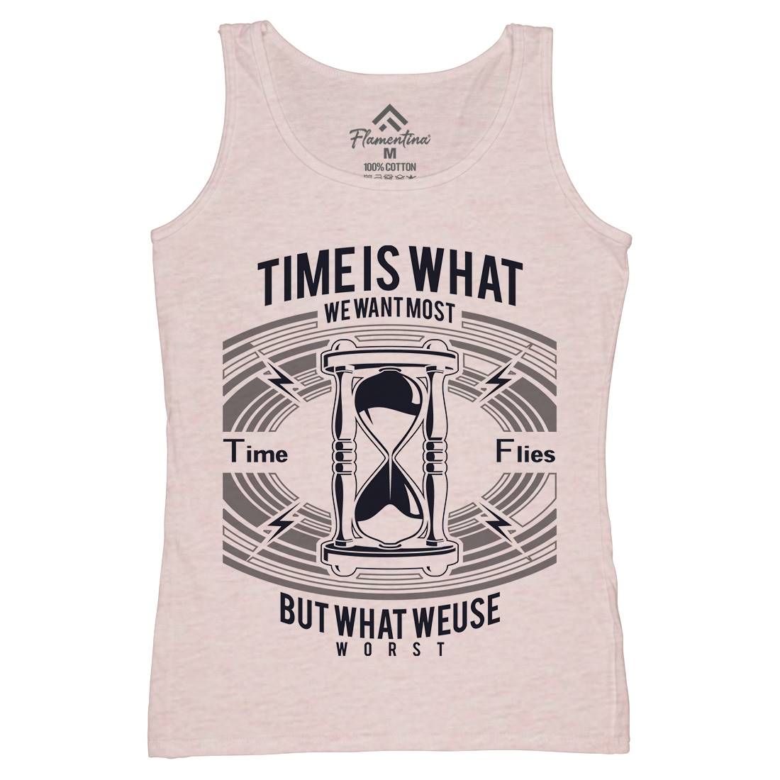 Time Womens Organic Tank Top Vest Quotes A178