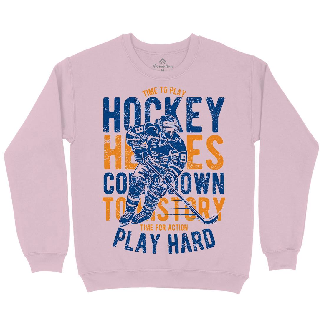 Time To Play Hockey Kids Crew Neck Sweatshirt Sport A179