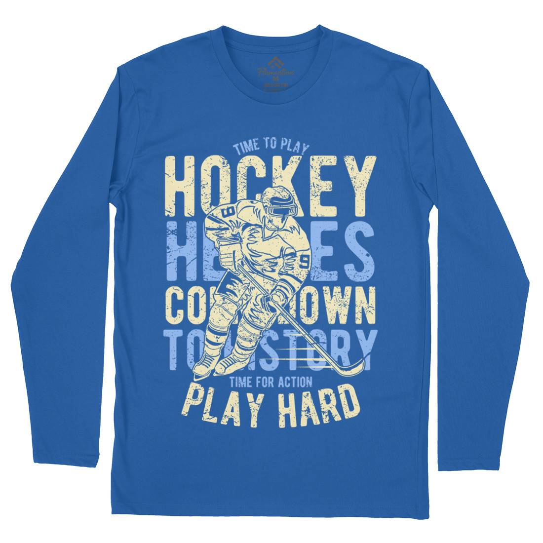 Time To Play Hockey Mens Long Sleeve T-Shirt Sport A179