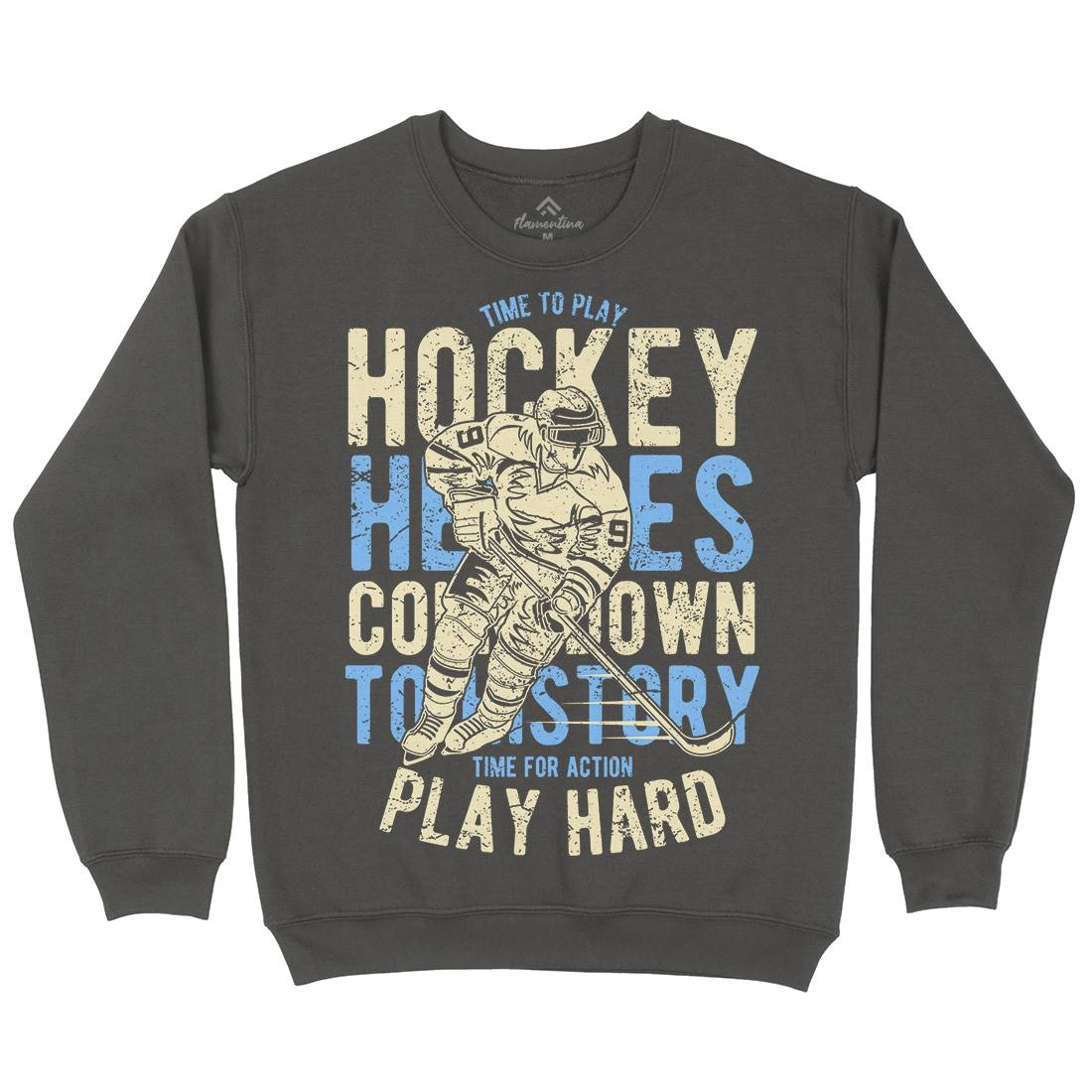 Time To Play Hockey Kids Crew Neck Sweatshirt Sport A179