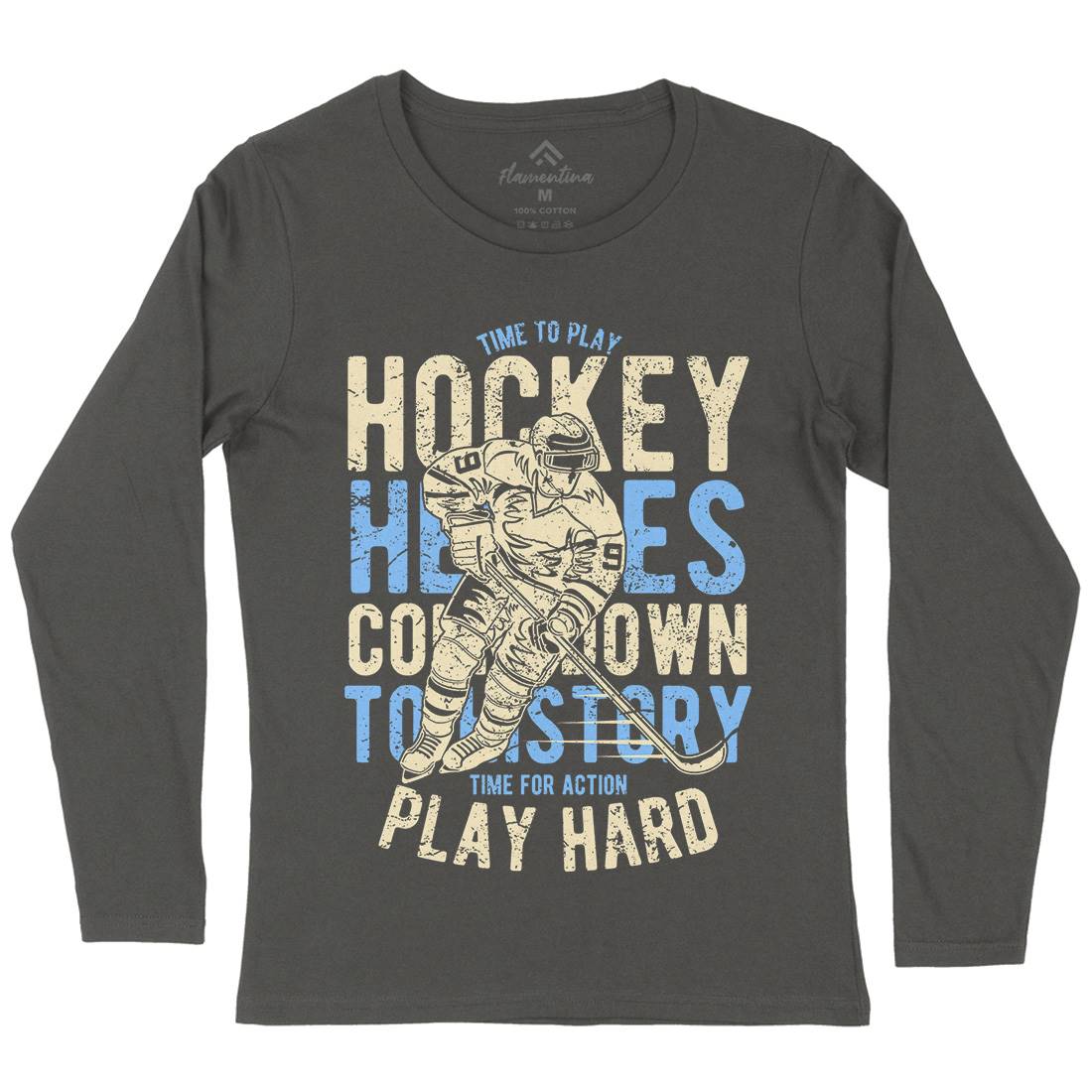 Time To Play Hockey Womens Long Sleeve T-Shirt Sport A179