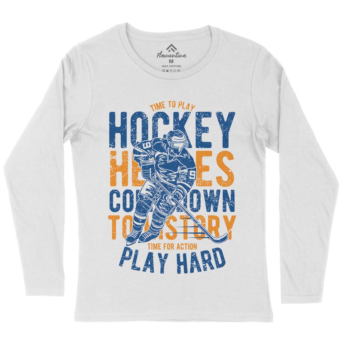 Time To Play Hockey Womens Long Sleeve T-Shirt Sport A179