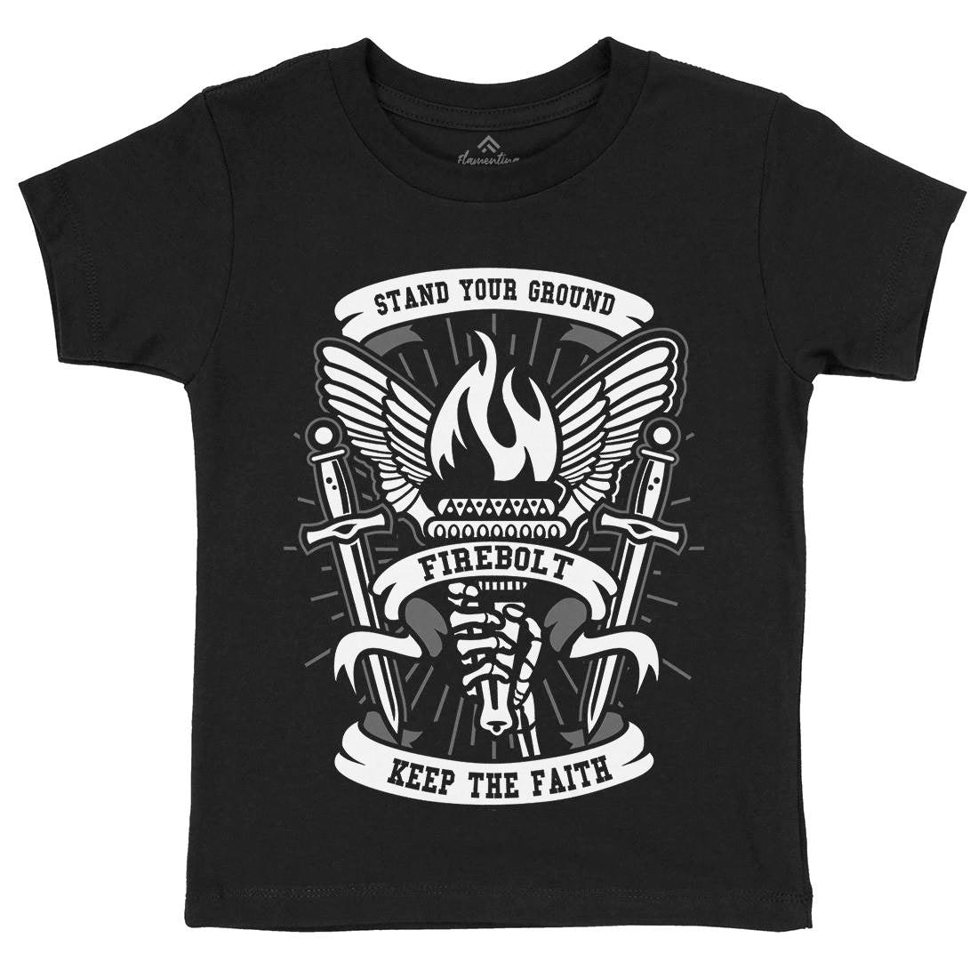 Torch Kids Organic Crew Neck T-Shirt Retro A180