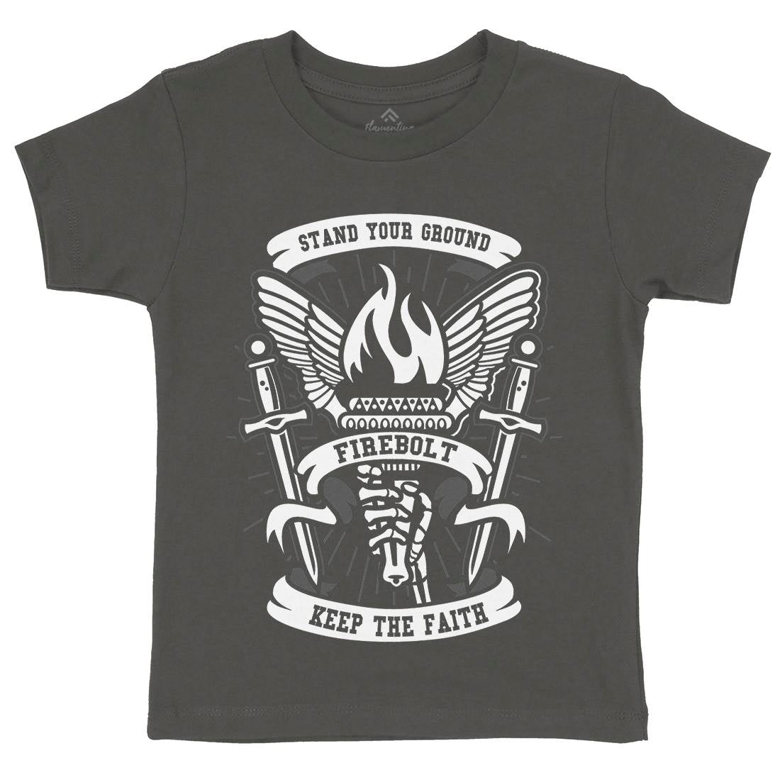 Torch Kids Organic Crew Neck T-Shirt Retro A180