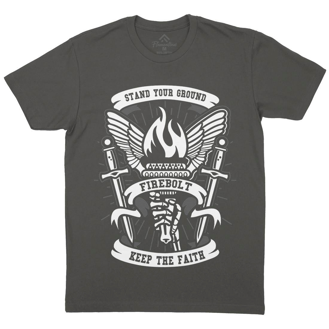Torch Mens Crew Neck T-Shirt Retro A180