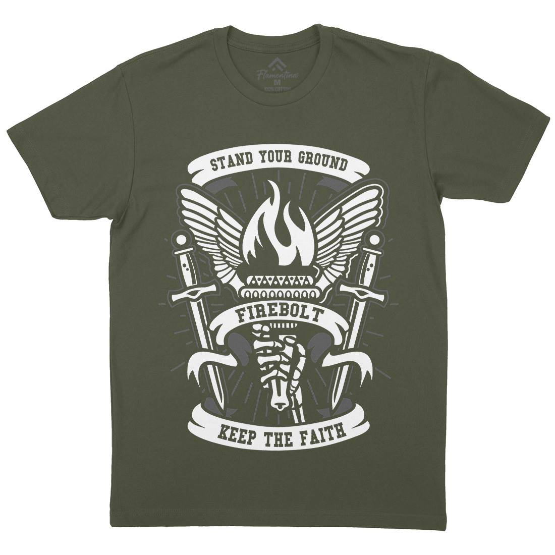 Torch Mens Crew Neck T-Shirt Retro A180