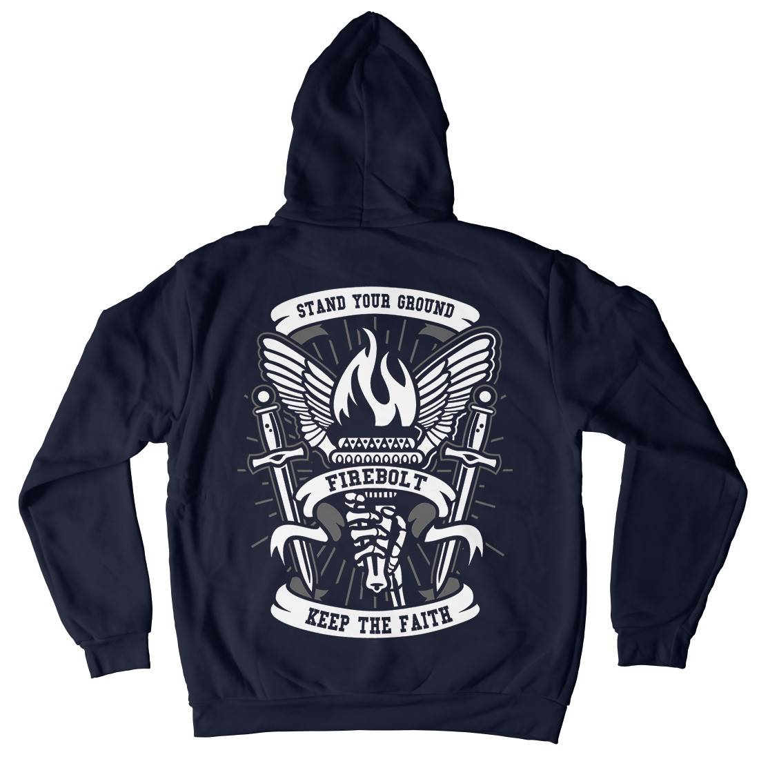 Torch Mens Hoodie With Pocket Retro A180