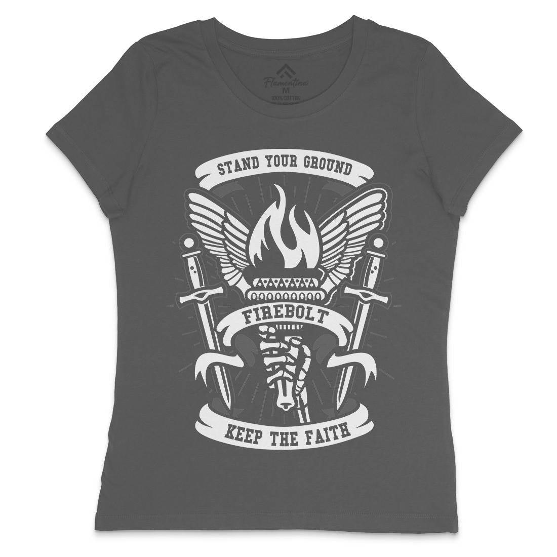 Torch Womens Crew Neck T-Shirt Retro A180