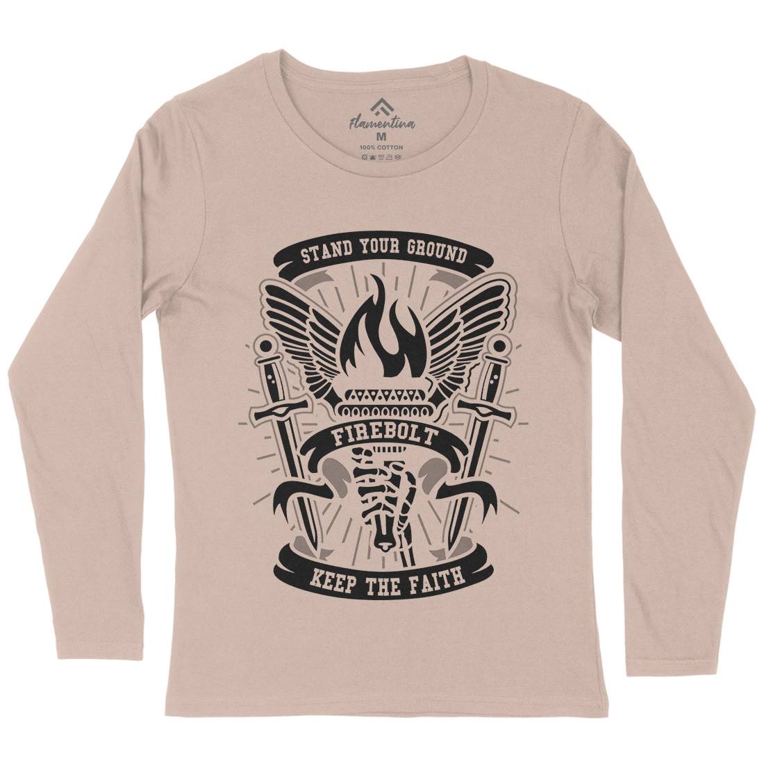 Torch Womens Long Sleeve T-Shirt Retro A180