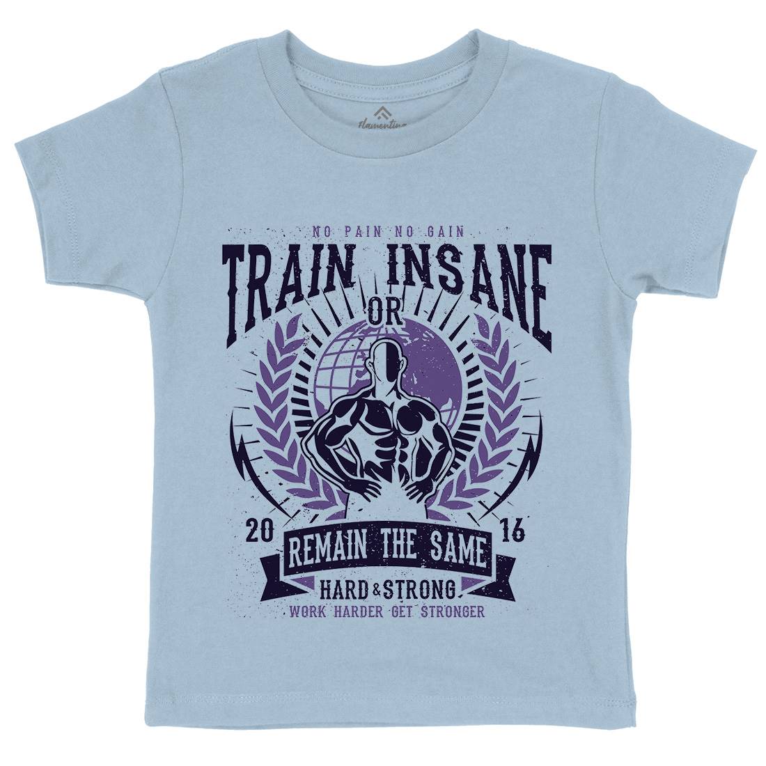 Train Insane Kids Crew Neck T-Shirt Gym A183