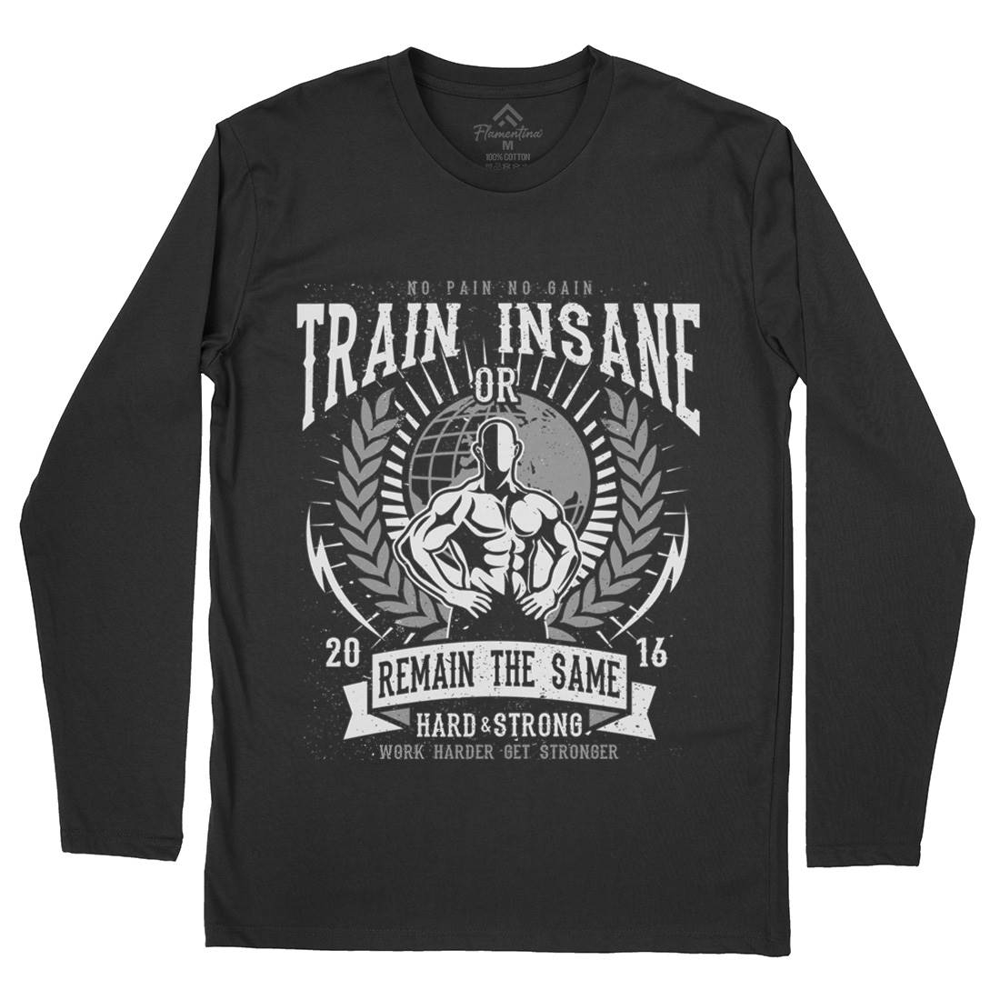 Train Insane Mens Long Sleeve T-Shirt Gym A183