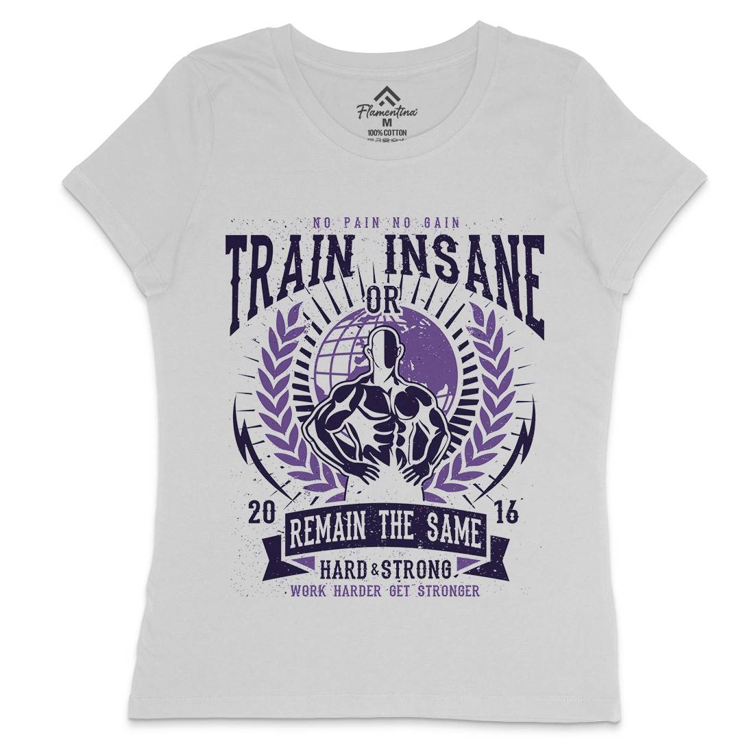 Train Insane Womens Crew Neck T-Shirt Gym A183