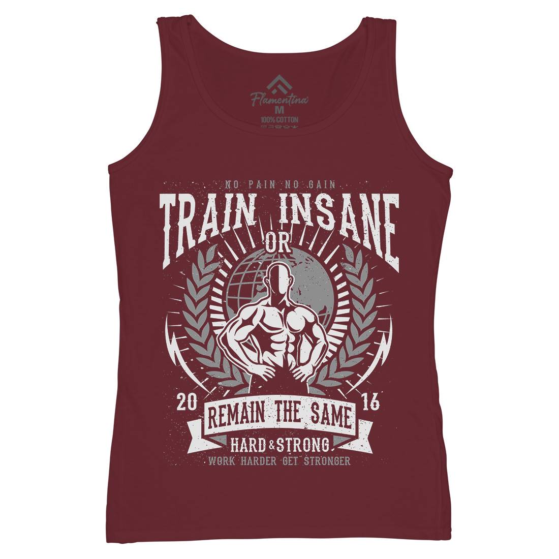 Train Insane Womens Organic Tank Top Vest Gym A183