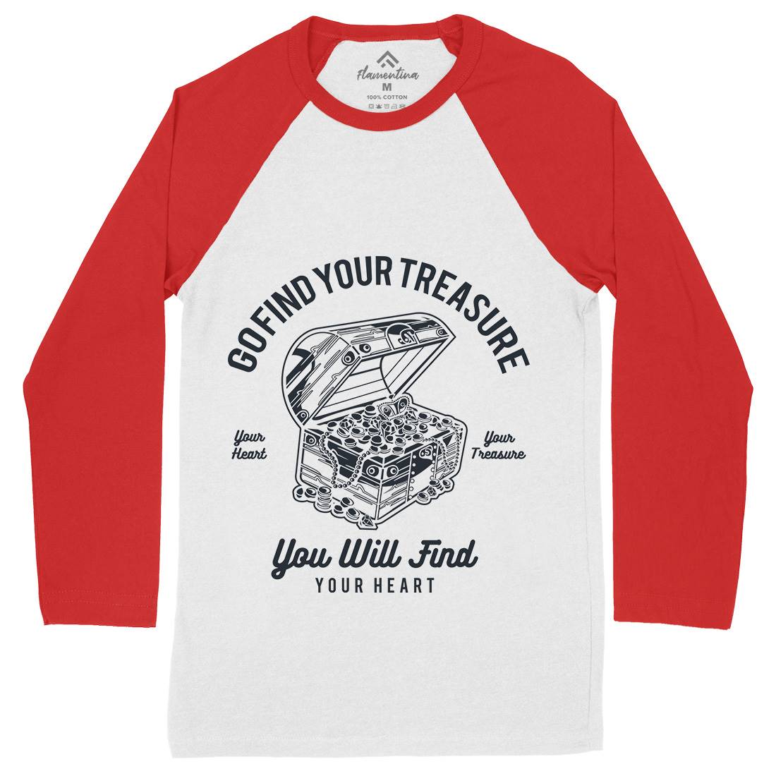 Treasure Mens Long Sleeve Baseball T-Shirt Quotes A184