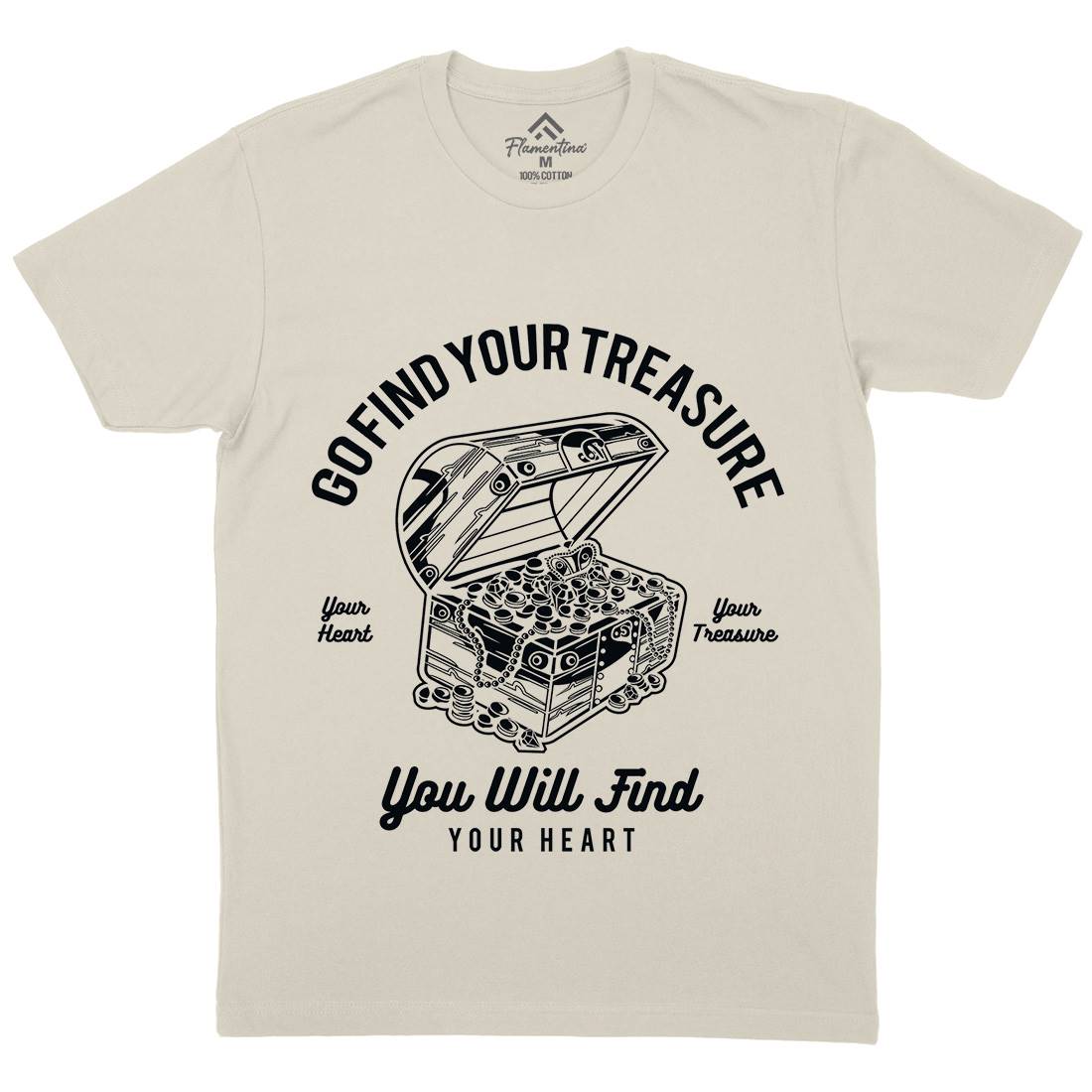 Treasure Mens Organic Crew Neck T-Shirt Quotes A184
