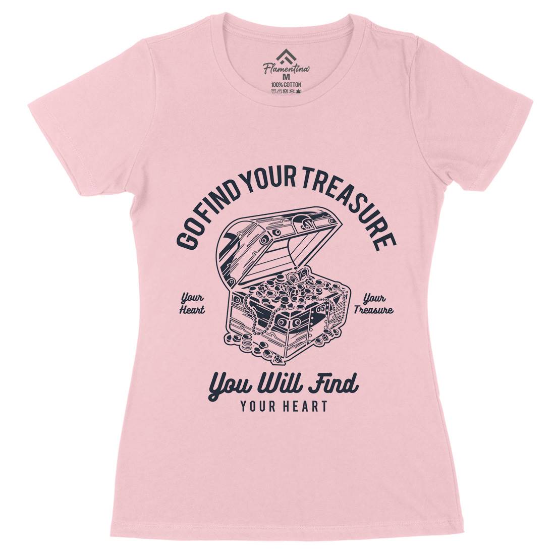 Treasure Womens Organic Crew Neck T-Shirt Quotes A184