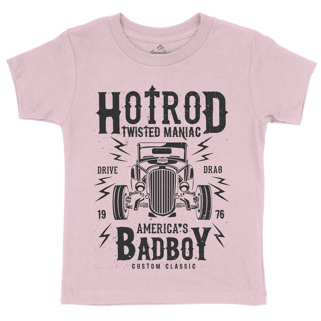 Twisted Hotrod Kids Crew Neck T-Shirt Cars A185