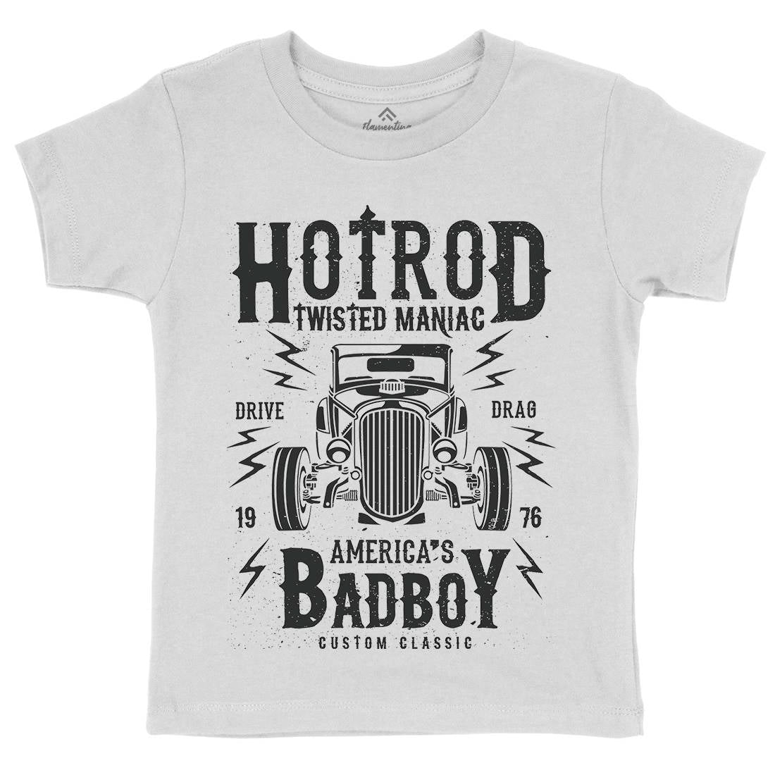 Twisted Hotrod Kids Crew Neck T-Shirt Cars A185