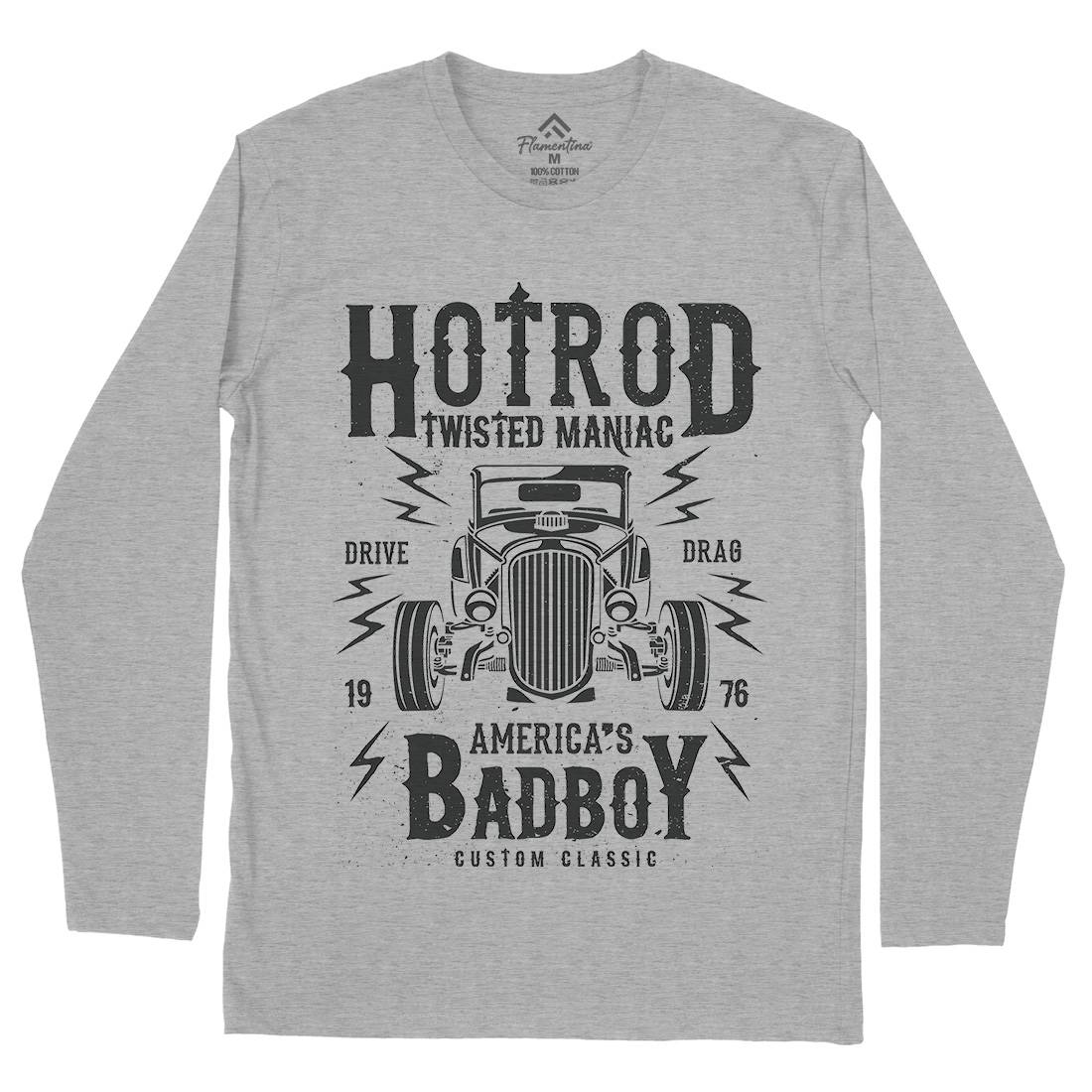 Twisted Hotrod Mens Long Sleeve T-Shirt Cars A185