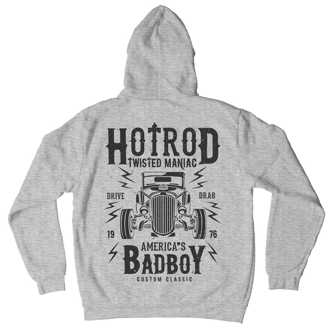 Twisted Hotrod Mens Hoodie With Pocket Cars A185