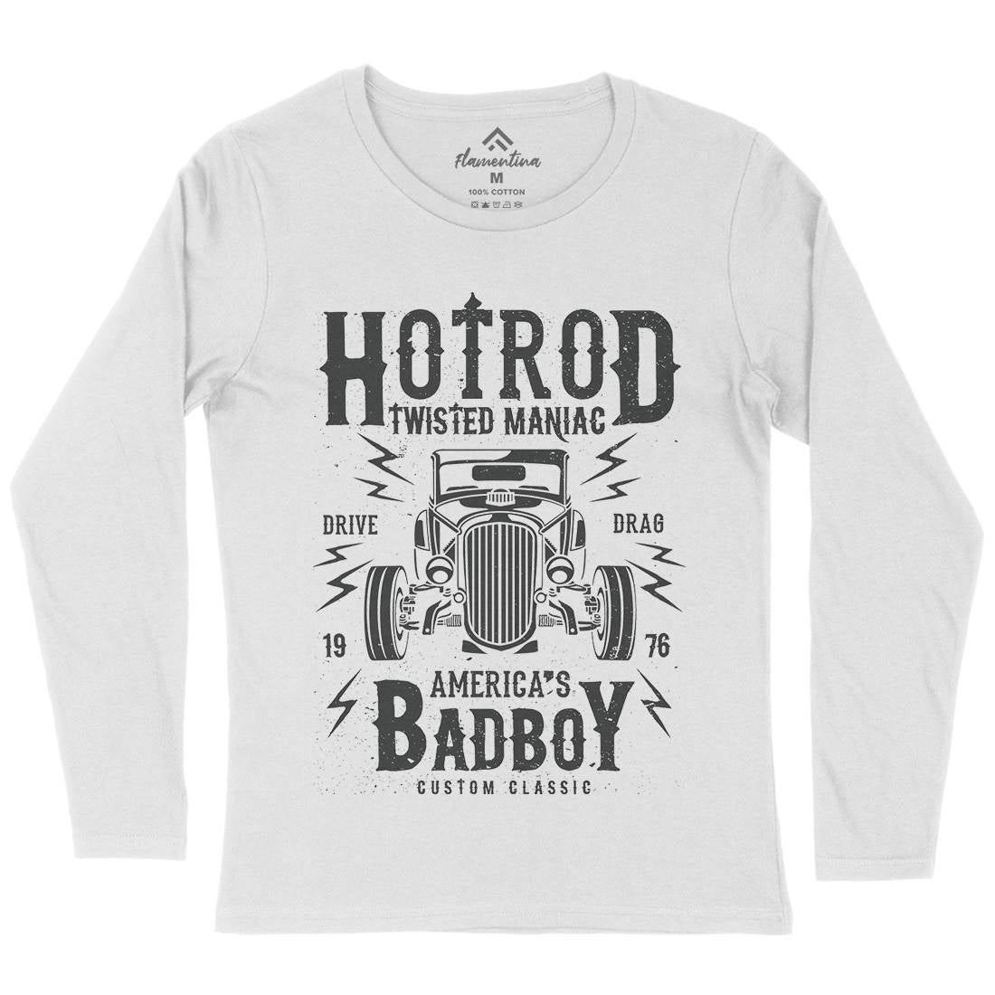 Twisted Hotrod Womens Long Sleeve T-Shirt Cars A185
