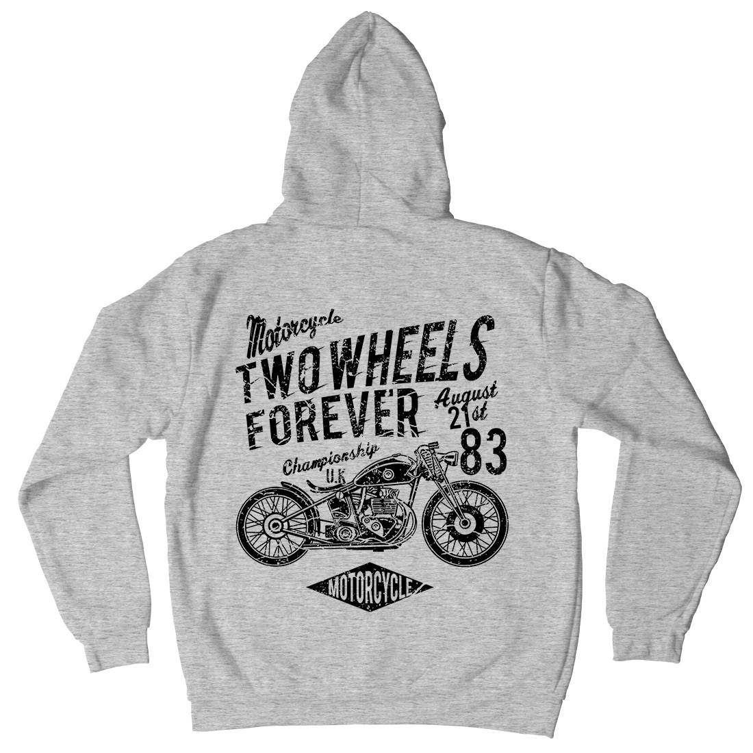 Two Wheels Forever Kids Crew Neck Hoodie Motorcycles A186