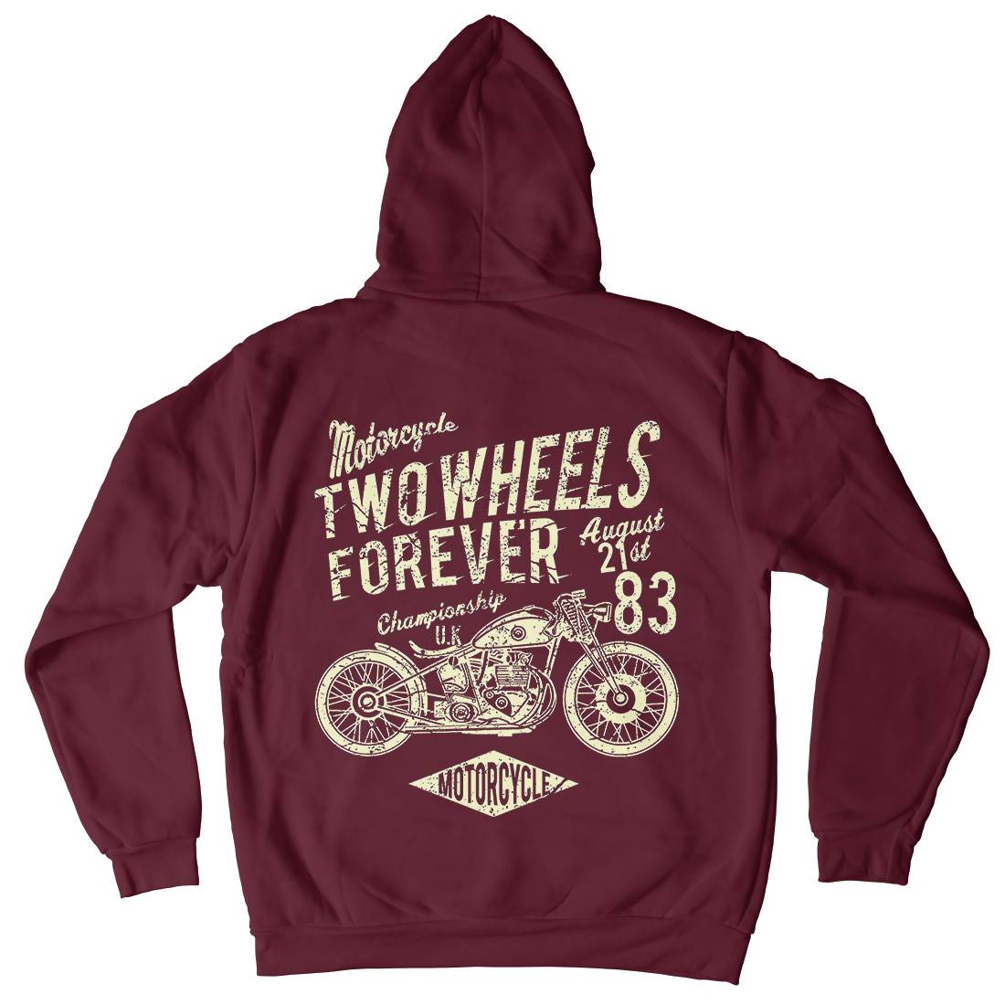 Two Wheels Forever Kids Crew Neck Hoodie Motorcycles A186