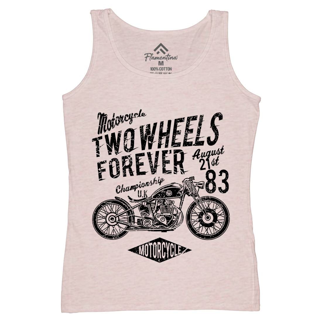 Two Wheels Forever Womens Organic Tank Top Vest Motorcycles A186