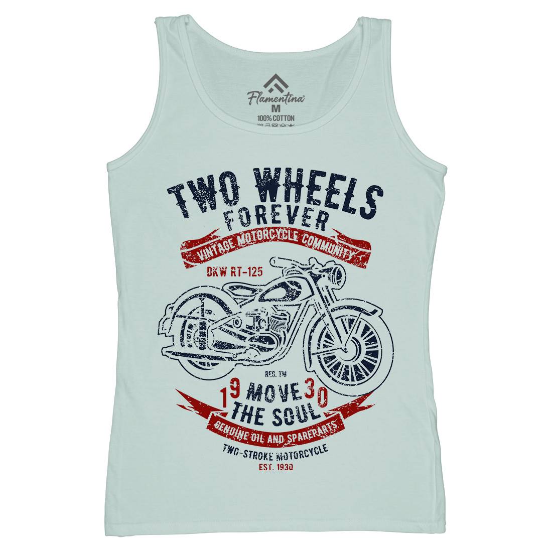 Two Wheels Forever Womens Organic Tank Top Vest Motorcycles A187