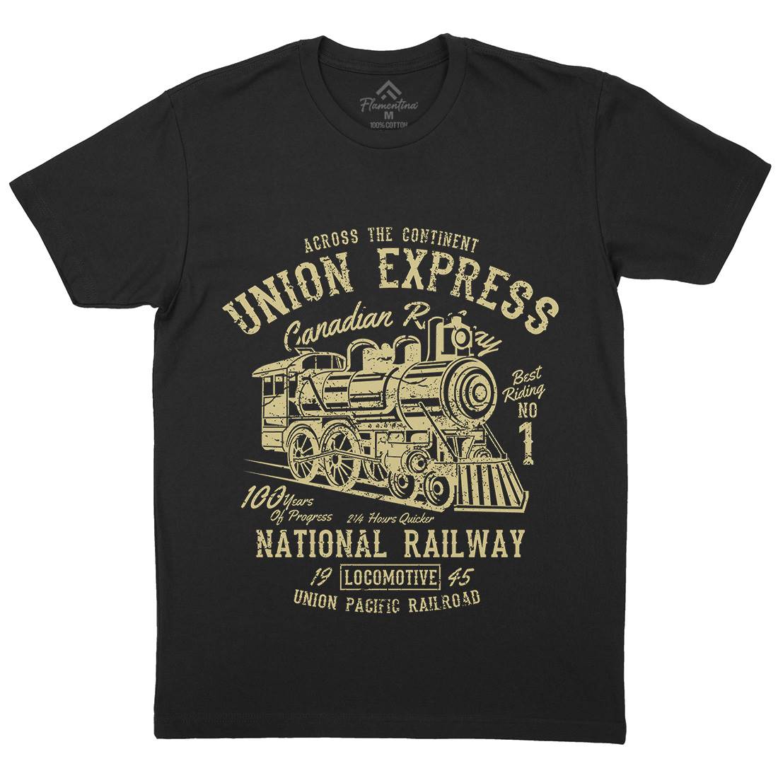 Union Express Mens Organic Crew Neck T-Shirt Vehicles A188