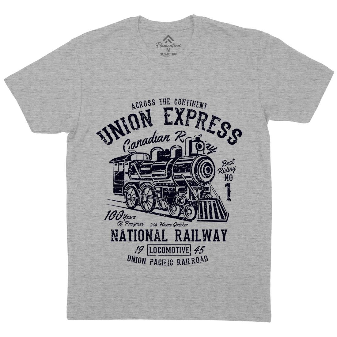Union Express Mens Organic Crew Neck T-Shirt Vehicles A188