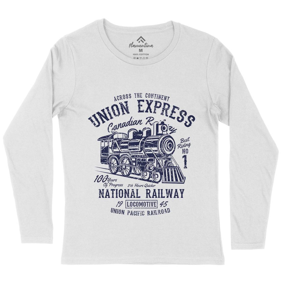 Union Express Womens Long Sleeve T-Shirt Vehicles A188