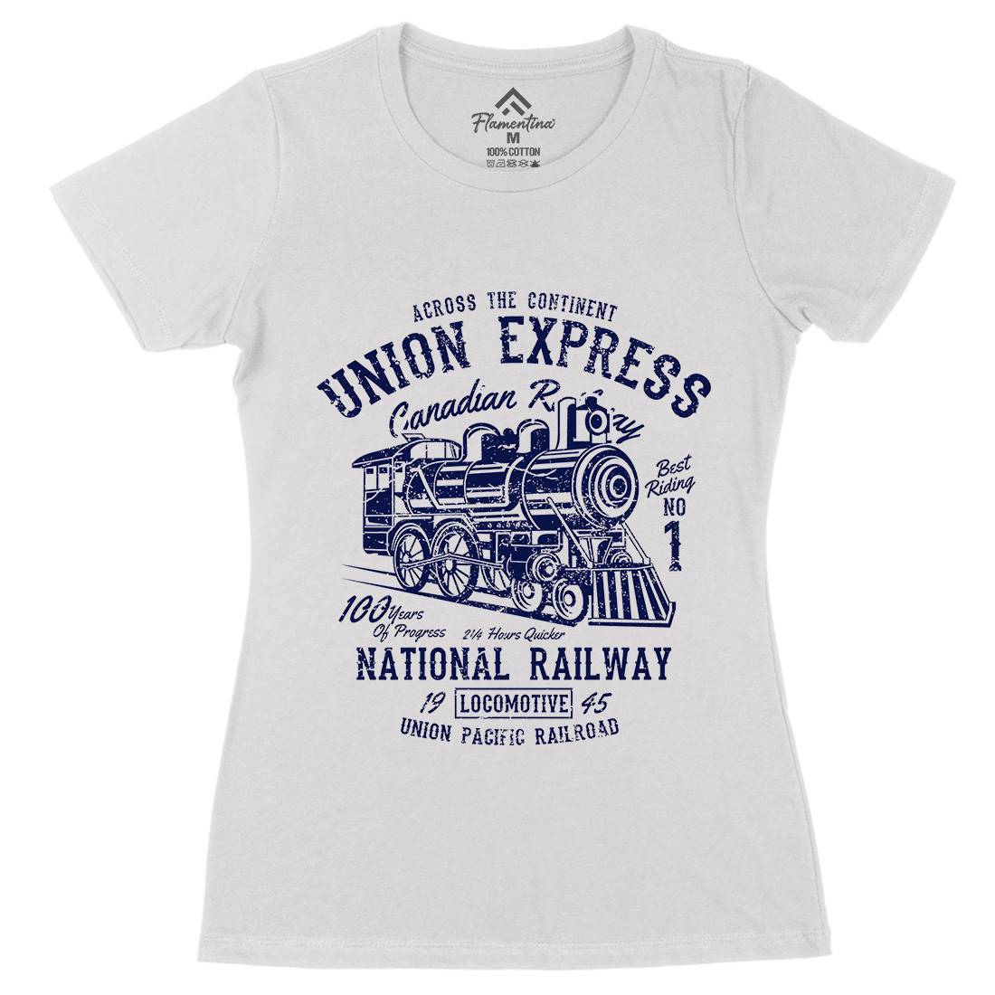 Union Express Womens Organic Crew Neck T-Shirt Vehicles A188