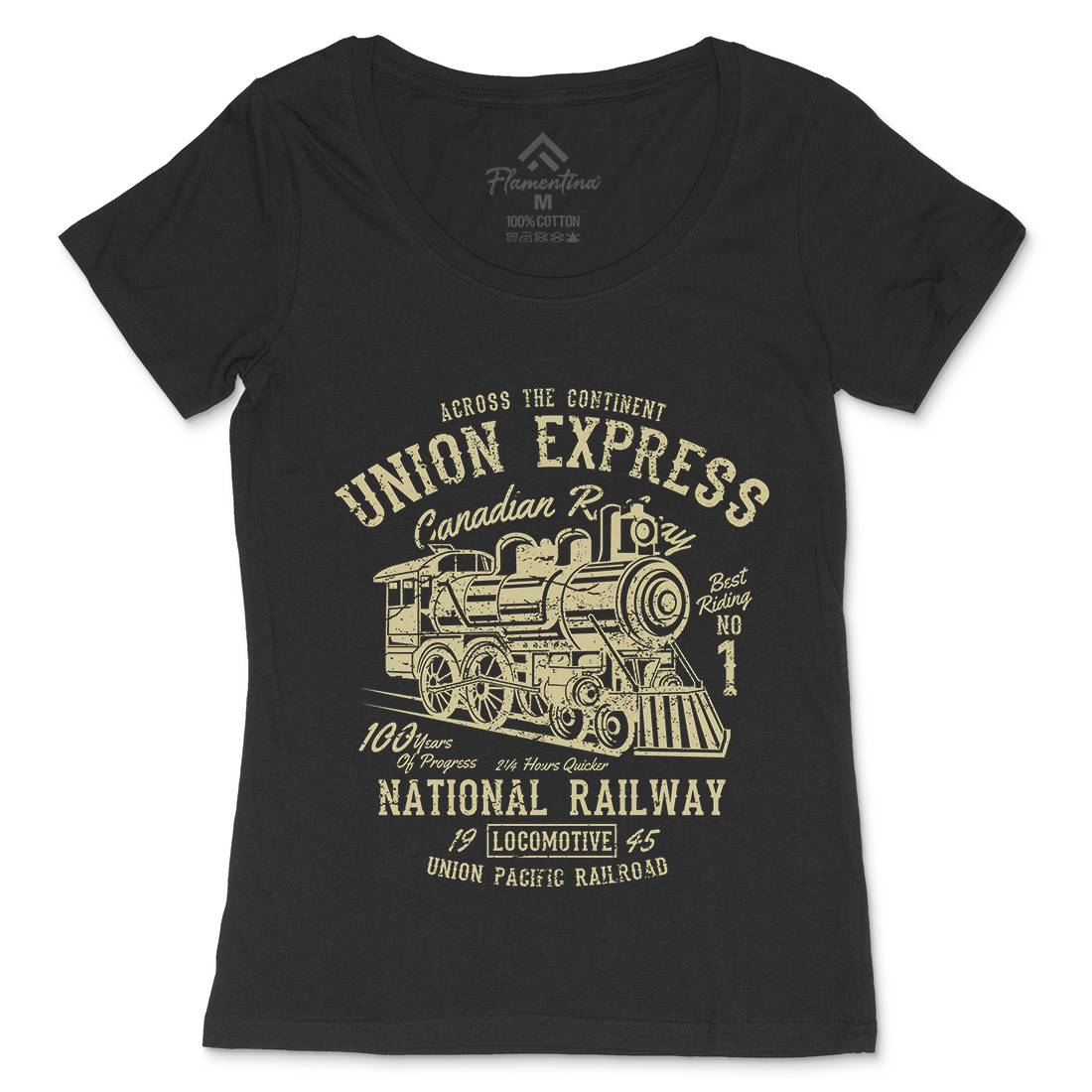 Union Express Womens Scoop Neck T-Shirt Vehicles A188