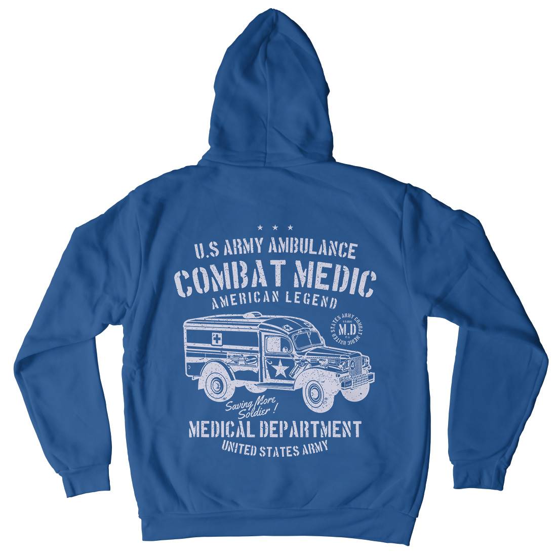 Ambulance Mens Hoodie With Pocket Army A189