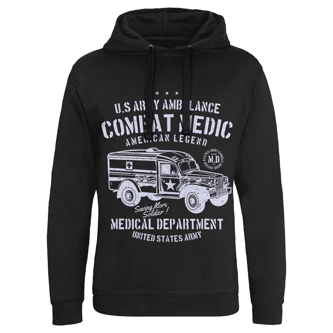 Ambulance Mens Hoodie Without Pocket Army A189