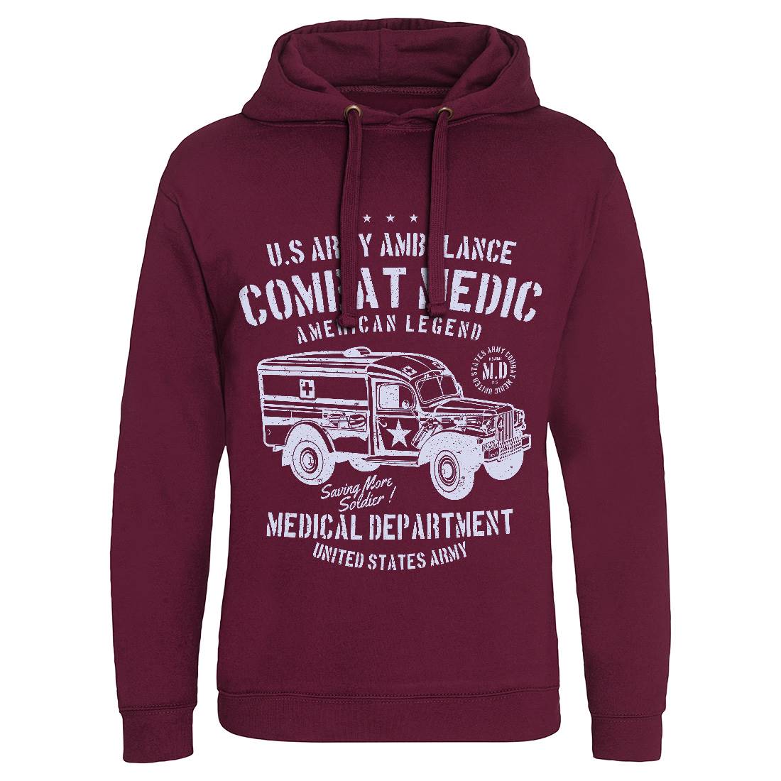 Ambulance Mens Hoodie Without Pocket Army A189