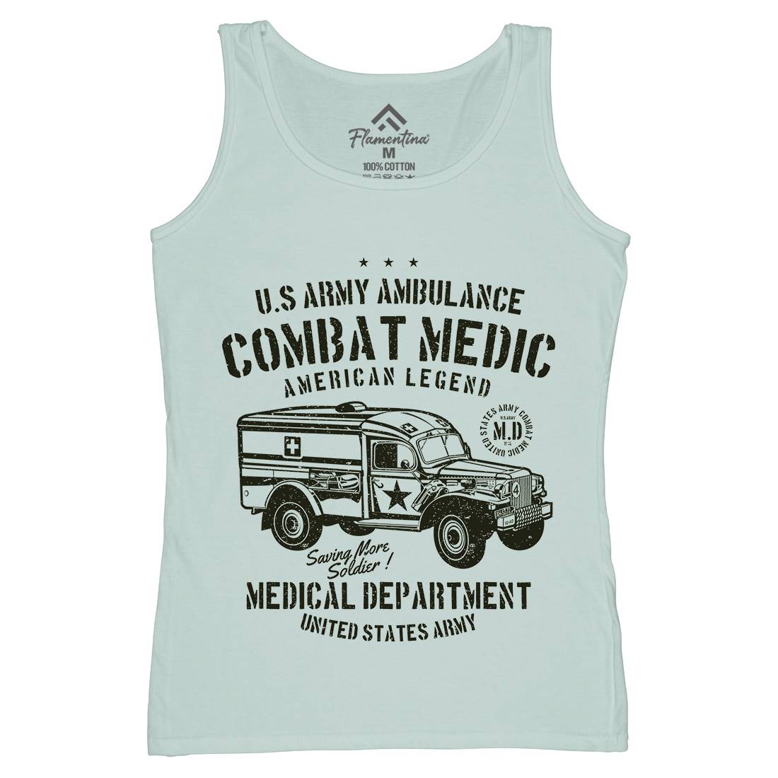 Ambulance Womens Organic Tank Top Vest Army A189
