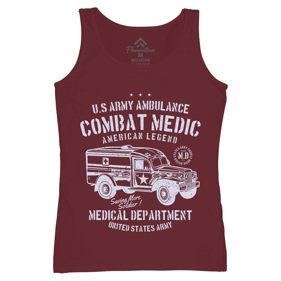 Ambulance Womens Organic Tank Top Vest Army A189