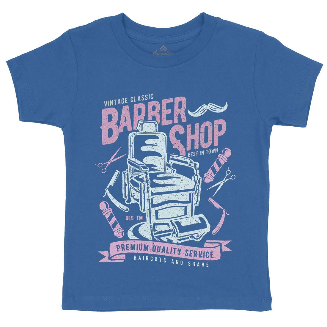 Vintage Shop Kids Crew Neck T-Shirt Barber A191