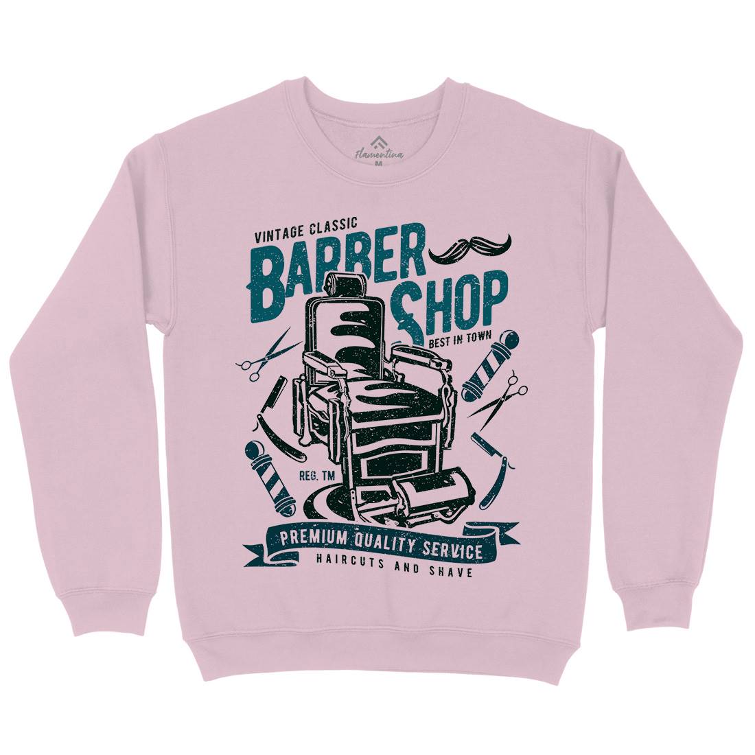 Vintage Shop Kids Crew Neck Sweatshirt Barber A191