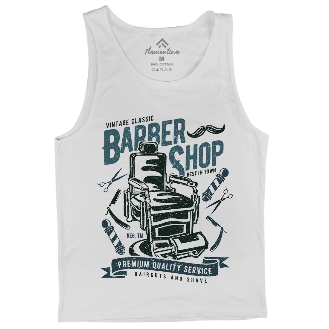 Vintage Shop Mens Tank Top Vest Barber A191