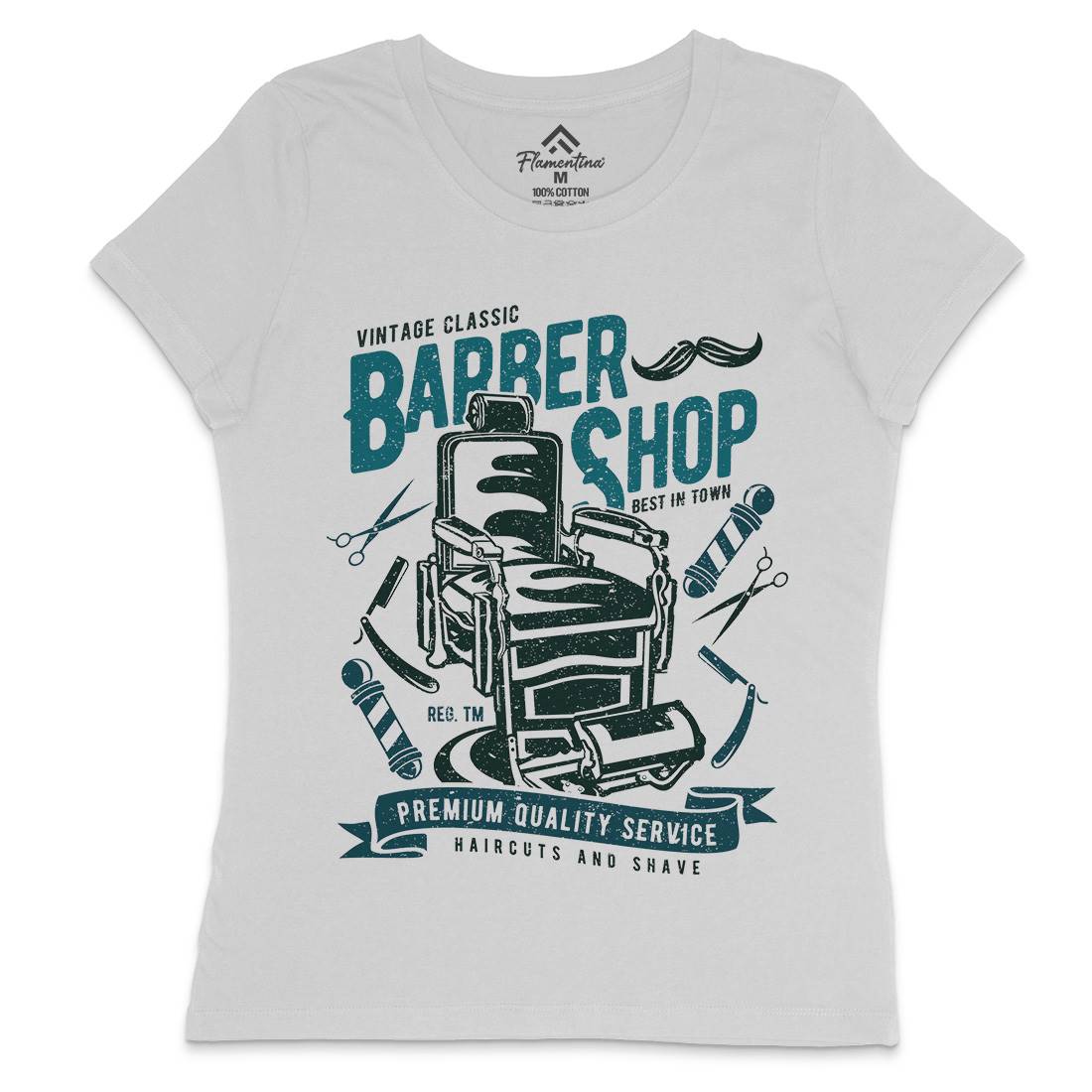 Vintage Shop Womens Crew Neck T-Shirt Barber A191