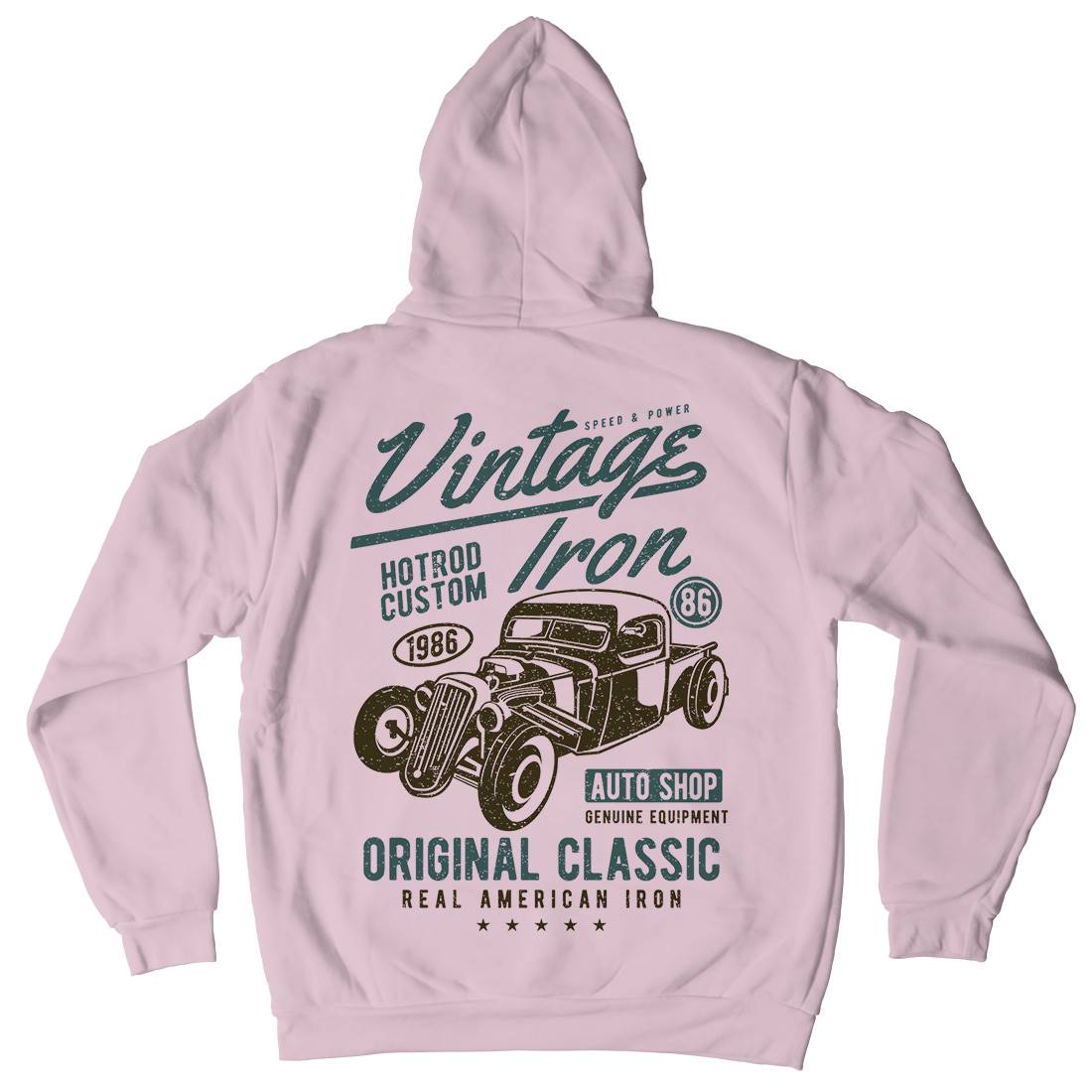 Vintage Iron Kids Crew Neck Hoodie Cars A192