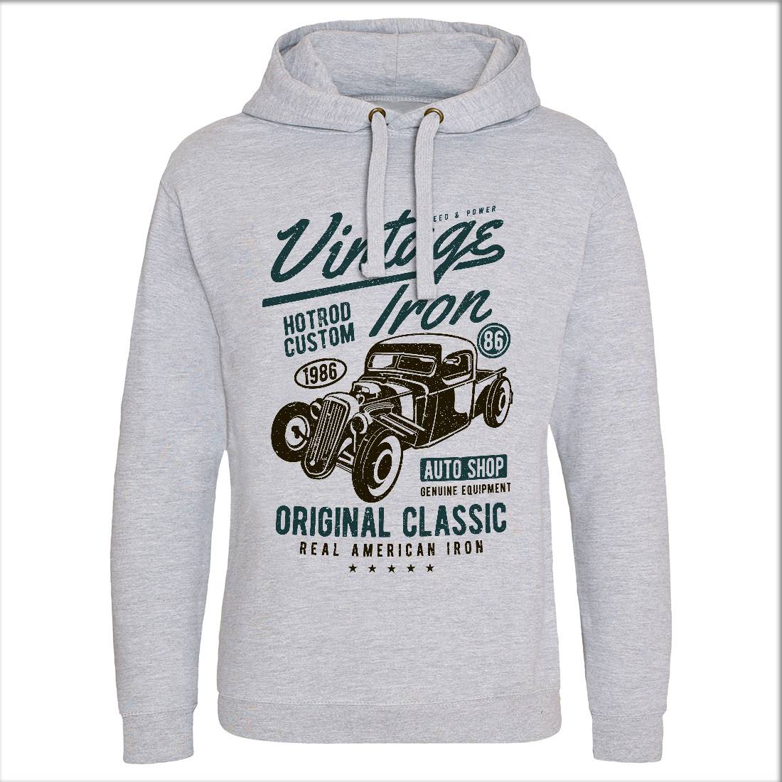 Vintage Iron Mens Hoodie Without Pocket Cars A192