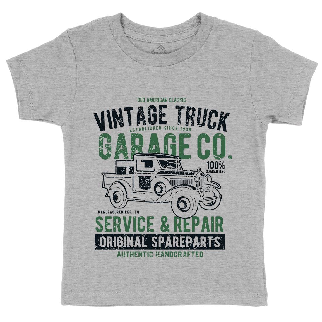 Vintage Truck Kids Crew Neck T-Shirt Vehicles A193