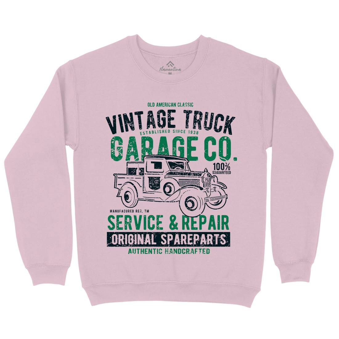 Vintage Truck Kids Crew Neck Sweatshirt Vehicles A193