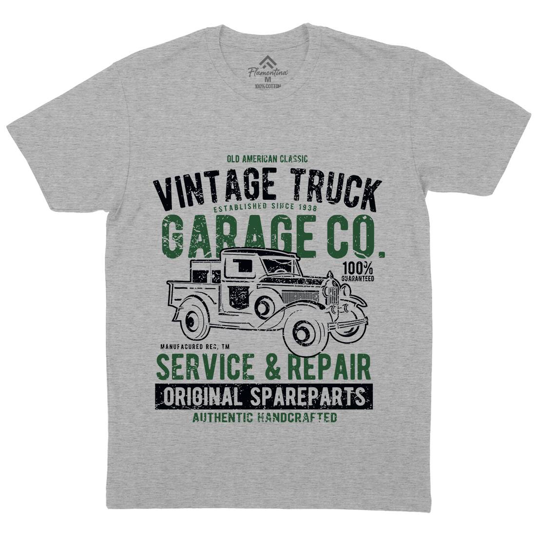 Vintage Truck Mens Crew Neck T-Shirt Vehicles A193